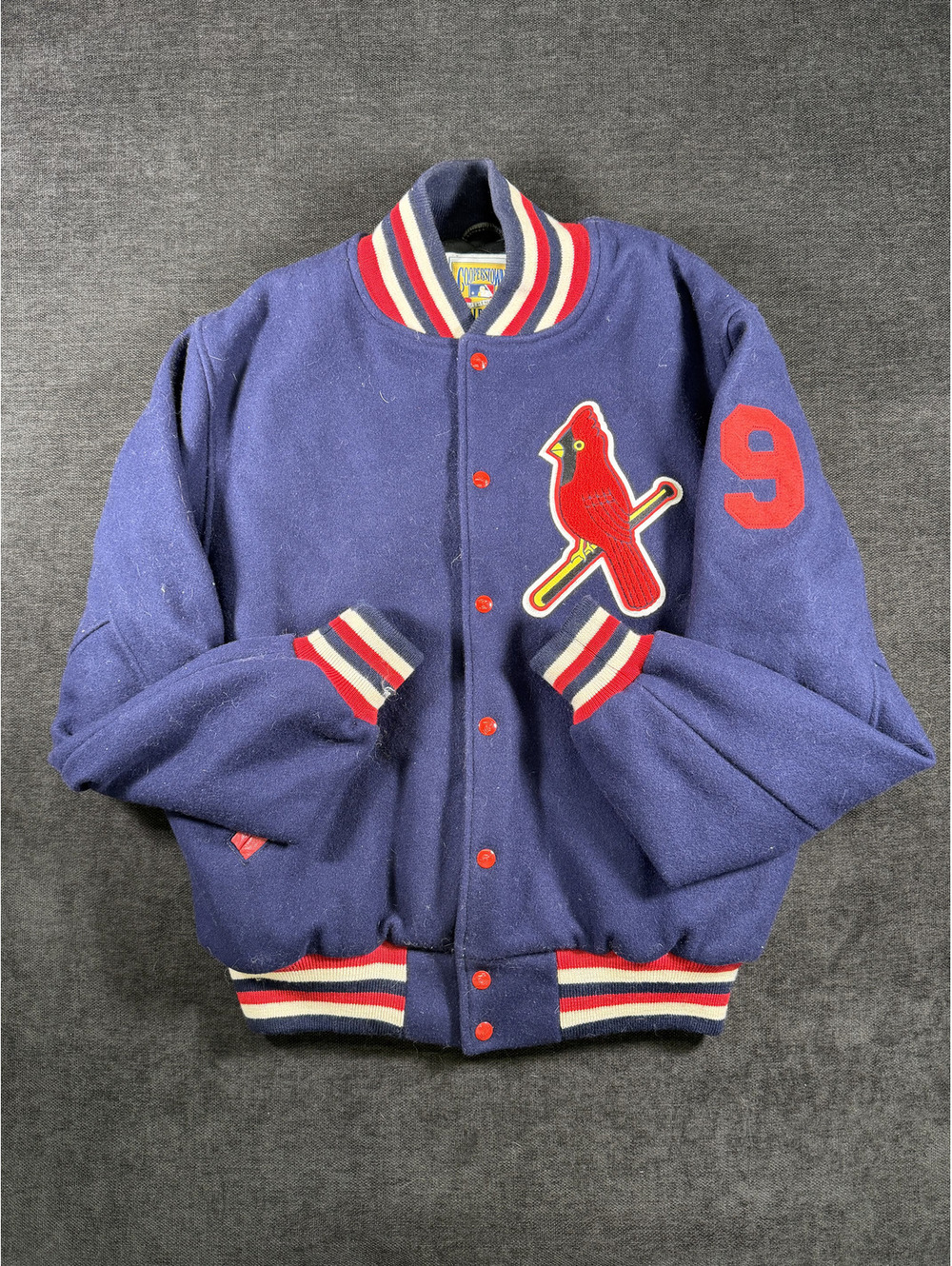 Vintage Cooperstown Collection St. Louis Cardinals Varsity Jacket, Size 44